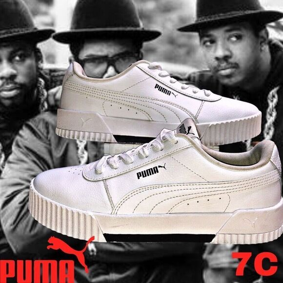 Puma Carina L (370677-11) Men’s Shoes White Size 7 unisex - Picture 2 of 8